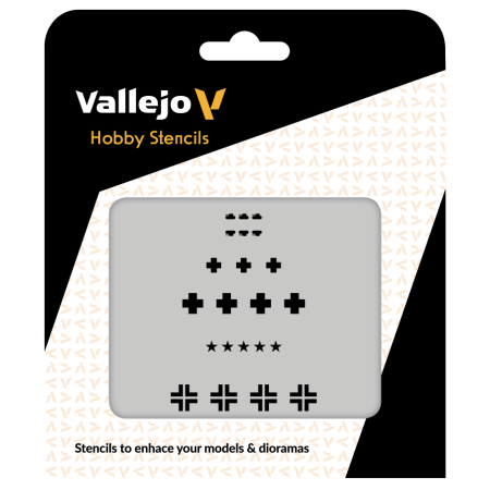 VALLEJO ST-AFV001 Szablon Assorted German WWII Tank Marks, 1:35