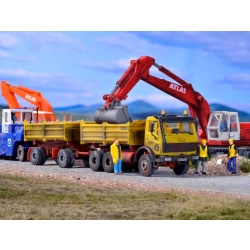 KIBRI 14067 H0 Mercedes 2628 AK wywrotka z przyczepą