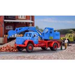 KIBRI 14130 H0 Magirus Deutz z koparką przedsiębierną