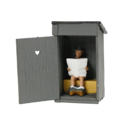 VIESSMANN 1500 H0 Ruchoma figurka - czytelnik w toalecie