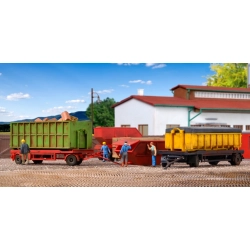 KIBRI 15706 H0 Przyczepy z kontenerami - 3 szt.