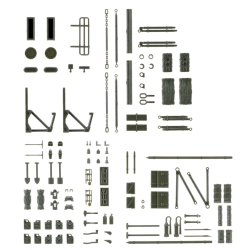 KIBRI 18032 H0 Zestaw akcesoriów dla wojskowych samochodów ciężarowych
