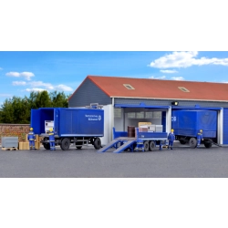 KIBRI 18472 H0 Przyczepy ciężarowe THW - 3 szt.