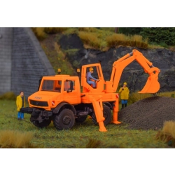 KIBRI 18480 H0 Unimog z koparką