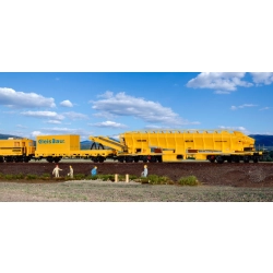 KIBRI 26264 H0 Model w gablotce - Wagon platforma z ładunkiem i kontenerem GleisBau