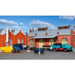 KIBRI 38313 H0 Akcesoria przemysłowe - wiaty, beczki, wózki, palety, skrzynie