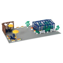 KIBRI 38634 H0 Szklarnia, pergola, parasole z oświetleniem Led