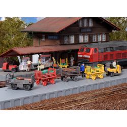 KIBRI 38646 H0 Wózki bagażowe 14 szt.