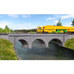 KIBRI 39723 H0 Kamienny most kolejowy jednotorowy - łuk