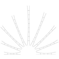 VIESSMANN 4150 H0 Sieć trakcyjna, przewody 140-160 mm, 5 szt