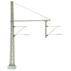 VIESSMANN 4160 H0 Maszt kratownicowy z odciągiem na 2 tory