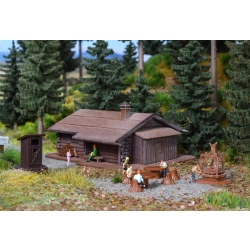 VOLLMER 47727 N Miejsce do grillowania z chatą, stołami i wychodkiem