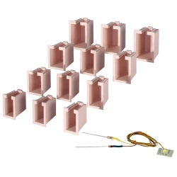 VIESSMANN 6005 H0 Starter Set - oświetlenie mieszkań, 12 light-boxes w 4 rozmiarach, 1 LED, światło białe