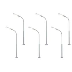 VIESSMANN 60906 H0 Latarnia uliczna, Led białe, 6 szt. wys. 100 mm