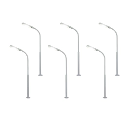 VIESSMANN 60906 H0 Latarnia uliczna, Led białe, 6 szt. wys. 100 mm