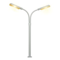 VIESSMANN 6096 H0 Latarnia uliczna podwójna, LED żółte, wys. 100 mm