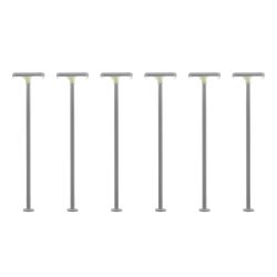 VIESSMANN 63646 H0 Lampy peronowe podwójne 70 mm, 6 szt.