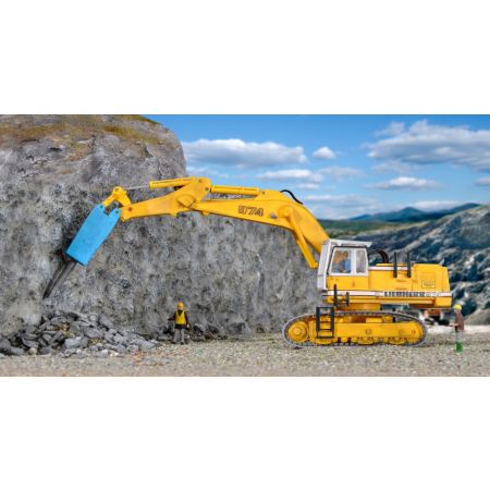 KIBRI 11271 H0 Koparka Liebherr 974 z młotem pneumatycznym