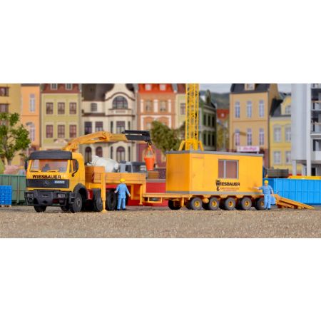 KIBRI 13578 H0 Ciągnik siodłowy Mercedes 3550 S z naczepą i kontenerem