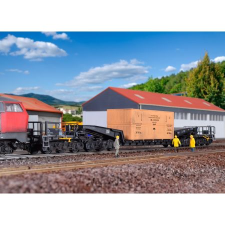 KIBRI 16510 H0 Wagon specjalny Uaai 687.9 z ładunkiem