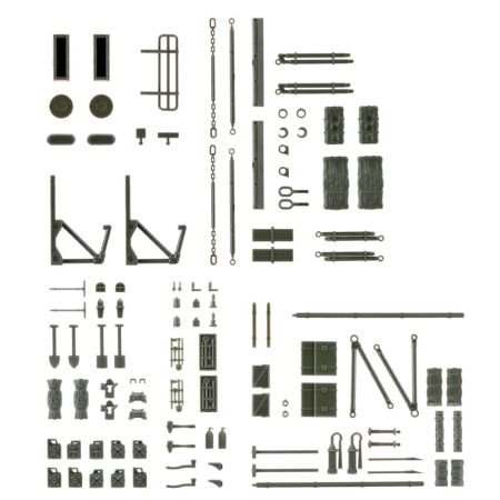 KIBRI 18032 H0 Zestaw akcesoriów dla wojskowych samochodów ciężarowych