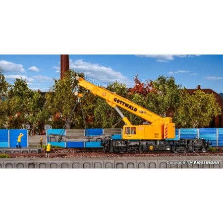 KIBRI 26000 H0 Model w gablotce - Dźwig kolejowy Gottwald GS 100.06 T