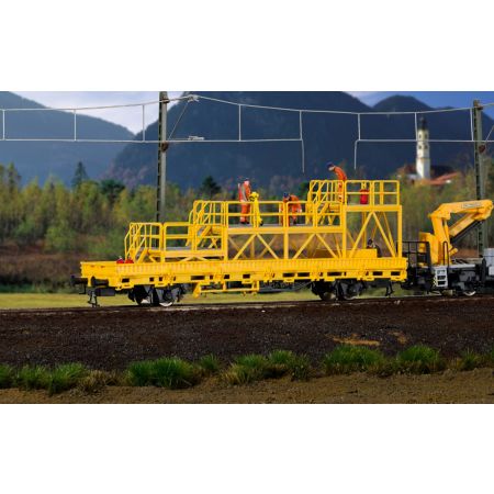 KIBRI 26262 H0 Model w gablotce - Wagon platforma z podestem naprawczym GleisBau