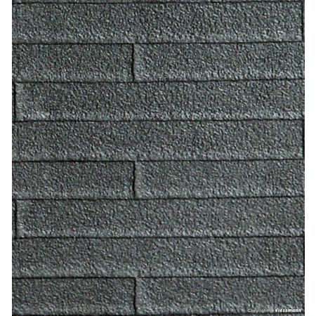 KIBRI 34116 H0 Płytka modelarska 20x12 cm - Dachówka bitumiczna czarna