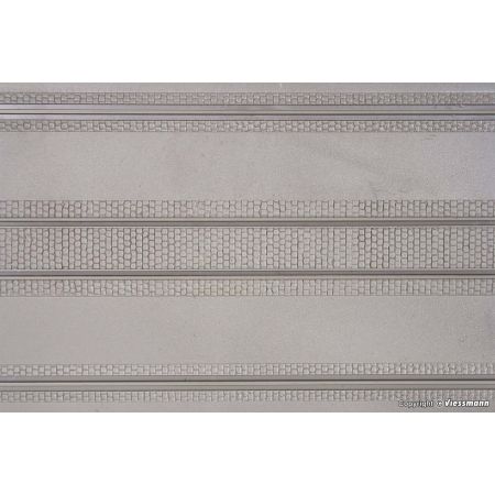 KIBRI 34127 H0 Płytka modelarska 20x12 cm - Ulica brukowana z torami