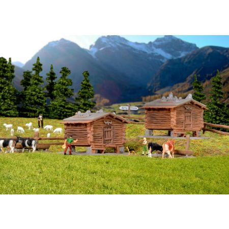 KIBRI 37028 N Stodoły z ogrodzeniem - 2 szt.