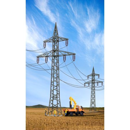 KIBRI 38533 H0 Słupy wysokiego napięcia 29,5 cm, 4 szt.