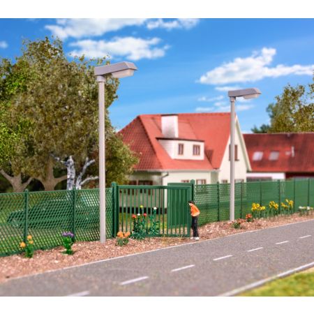 KIBRI 38603 H0 Ogrodzenie z zielonej siatki, dł. 280 cm