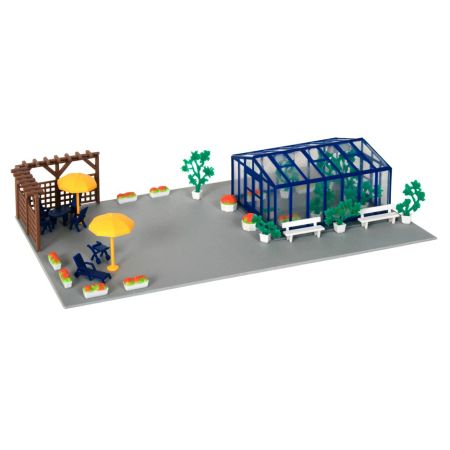 KIBRI 38634 H0 Szklarnia, pergola, parasole z oświetleniem Led