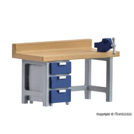 KIBRI 38675 H0 Akcesoria - Stół warsztatowy z imadłem