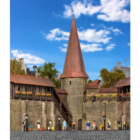 KIBRI 38915 H0 Mury obronne z basztą