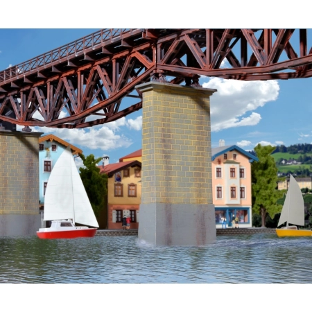 KIBRI 39751 H0 Pylon mostu - murowany - 2 szt