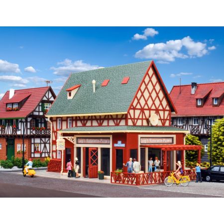 VOLLMER 43681 H0 Pizzeria Luigi z oświetleniem, pergolą i wyposażeniem