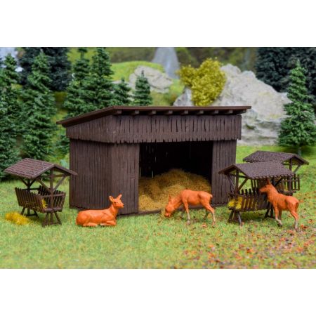 VOLLMER 43798 H0 Szopa i paśniki dla zwierząt