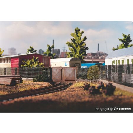 VOLLMER 45009 H0 Ogrodzenie przemysłowe z siatki 90 cm