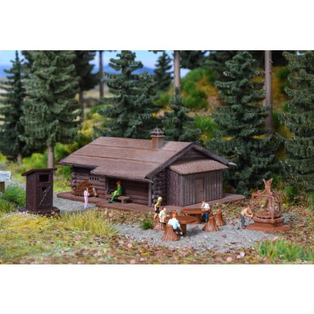 VOLLMER 47727 N Miejsce do grillowania z chatą, stołami i wychodkiem