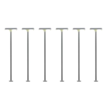 VIESSMANN 63646 H0 Lampy peronowe podwójne 70 mm, 6 szt.