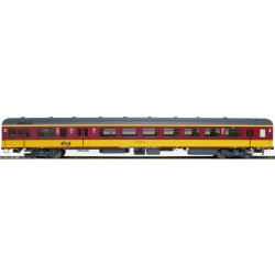 EXACT-TRAIN EX11169 ICR (Originalversion) für den Beneluxzug nach Belgien Gepäckwagen BKD ( Farbe Gelb / Rot) mit Beleuchtung und Figuren, NS, Ep. IV