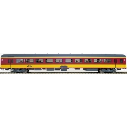 EXACT-TRAIN EX11170 ICR (Originalversion) für den Beneluxzug nach Belgien Reisezugwagen B ( Farbe Gelb / Rot) mit Beleuchtung und Figuren, NS, Ep. IV