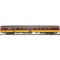 EXACT-TRAIN EX11172 ICR (Originalversion) für den Beneluxzug nach Belgien Reisezugwagen B ( Farbe Gelb / Rot) mit Beleuchtung und Figuren, NS, Ep. IV