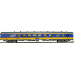 EXACT-TRAIN EX11176 ICRm Garnitur 4 Reisezugwagen Bd( Neue farbe Gelb / Blau) mit Beleuchtung und Figuren, NS, Ep. V