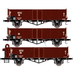 EXACT-TRAIN EX20153 Villach Ommr 43-25-35 (OPW) (Bremserhaus) (EX20153A), DR Villach Ommr 43-73-90 (EX20153B), DR Villach Ommr 43-73-95 (OPW) (EX20153