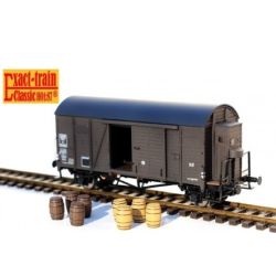 EXACT-TRAIN EX20279 Oppeln Braun Bremserhaus EUROP (französisches Lager) mit Beladung, SNCF, Ep. III