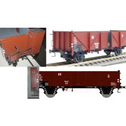 EXACT-TRAIN EX20370 Zestaw 2 wagonów towarowych odkrytych Klagenfurt (Holztür/Blechtür), DRG, Ep. II