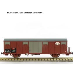 EXACT-TRAIN EX20426 Gbs Güterwagen EUROP 0187 150 0084-2 mit grossem und kleinem- Emblem, glattem Dach und Türen Epoche V, SNCF, Ep. V