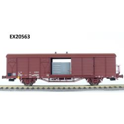 EXACT-TRAIN EX20563 DR Hbs [2300] Mannschaftswagen mit Ofen mit Bremserbühne, 11 Sicken, Epoche IV/V (zu öffnende Türen)